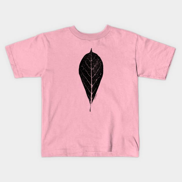 Magnolia Leaf Print Kids T-Shirt by HammerPen